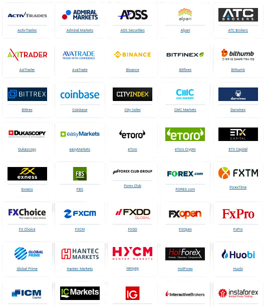 many different cryptocurrency logos are displayed on a white background